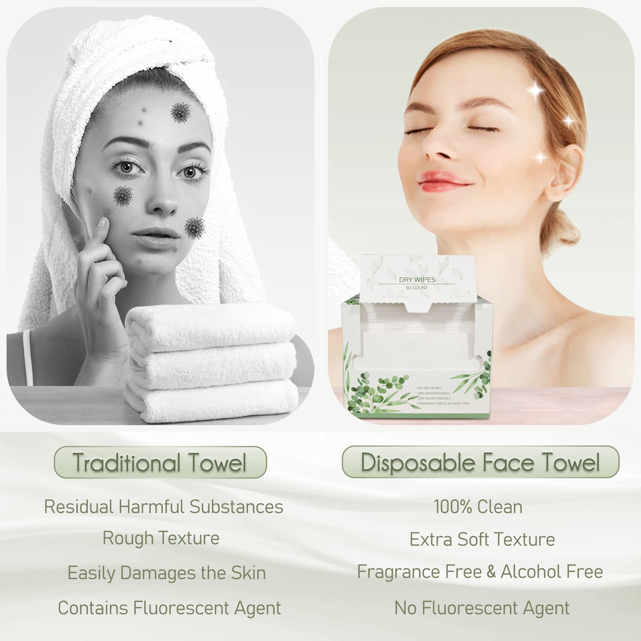 WOWOTEX removing makeup to show gentle cleansing and quick cleanup