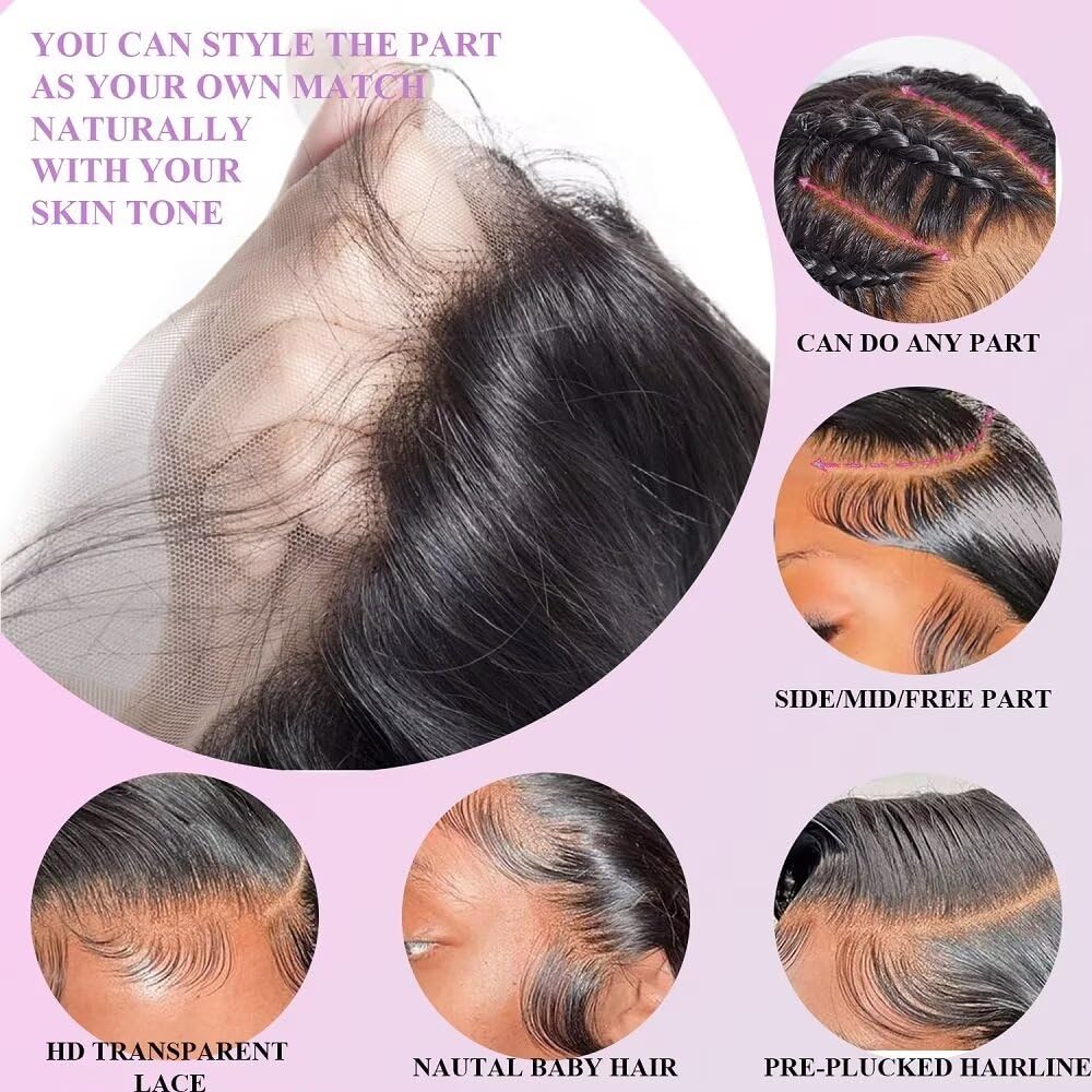 WOWQUEEN bundles laid flat comparing 16,18,20 inch lengths for layered styling benefit
