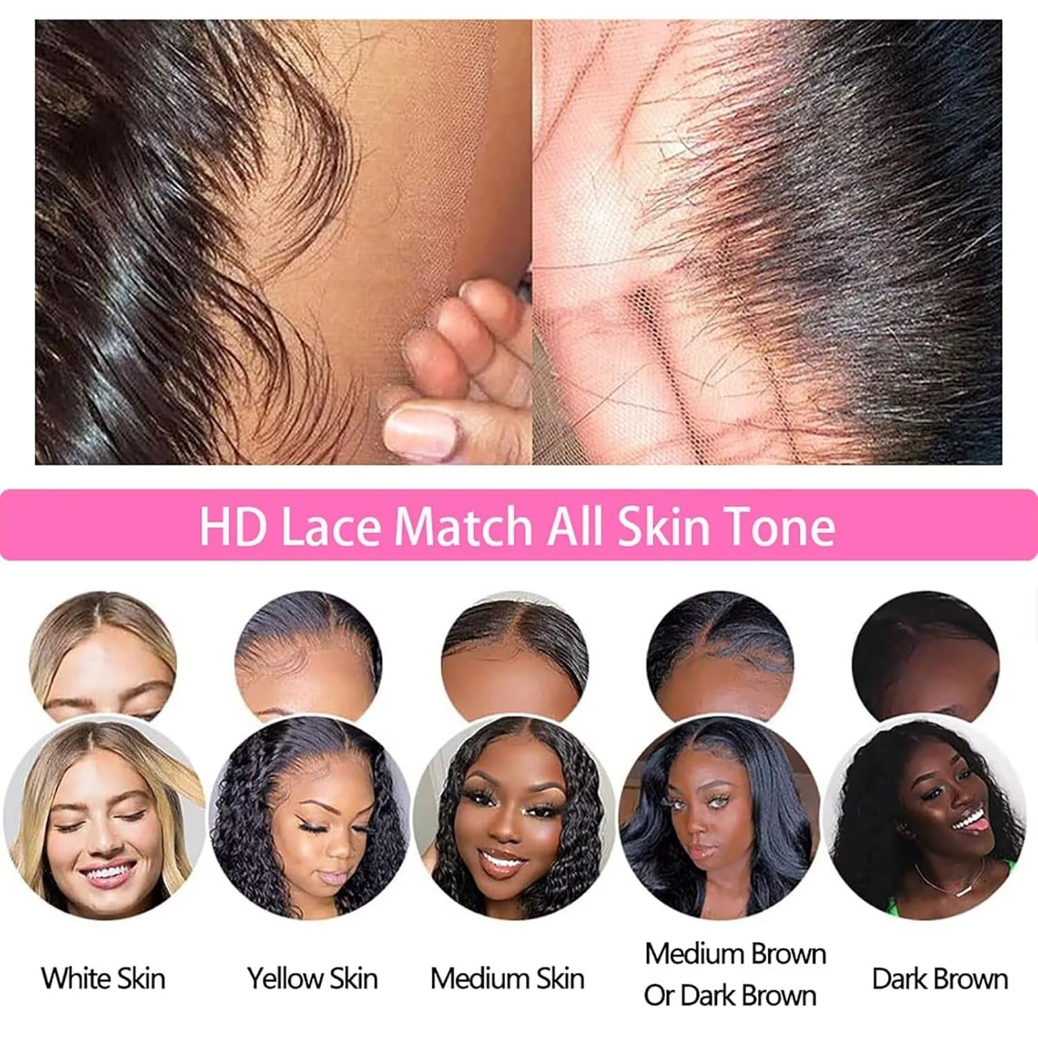 WOWQUEEN hair ends close-up showing thick true-to-length ends for fuller appearance benefit