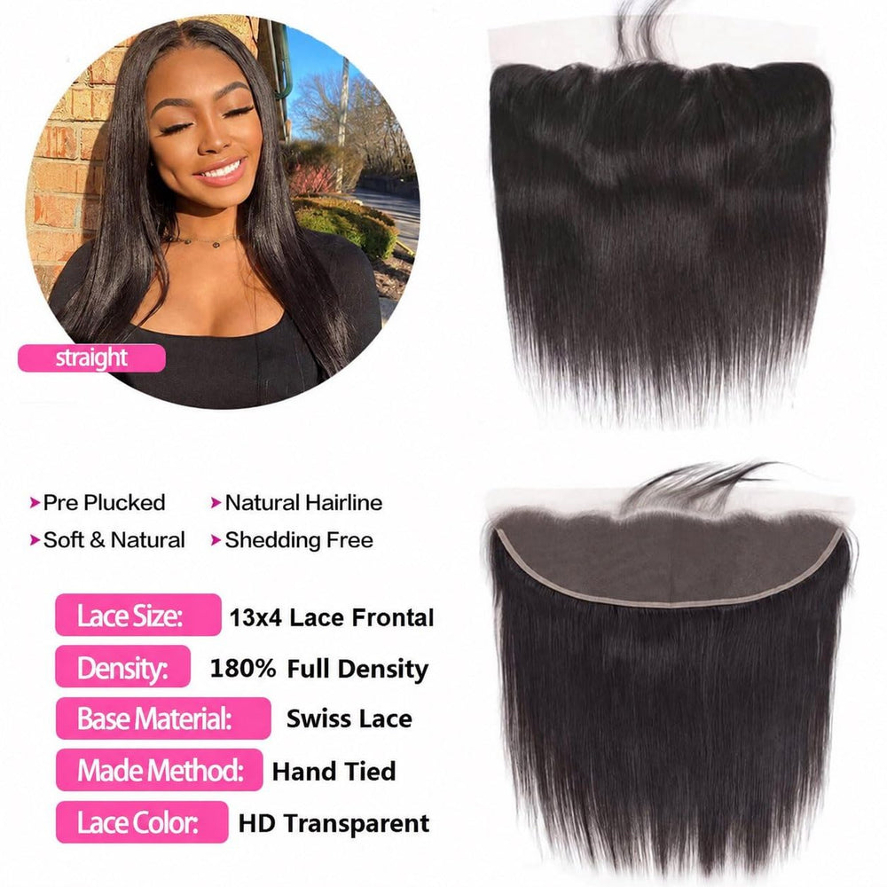 WOWQUEEN 13x4 HD lace frontal detail showing transparent lace blend and natural hairline benefit