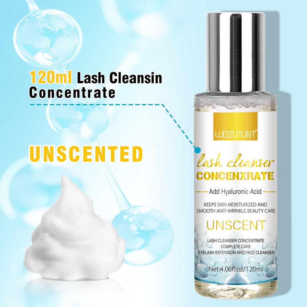 WOZUTUNT concentrate label close-up highlighting gentle formula benefit