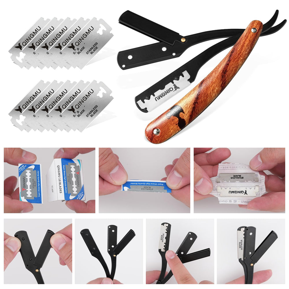 WOZUTUNT dual-sided comb detail with fine and wide teeth for detangling