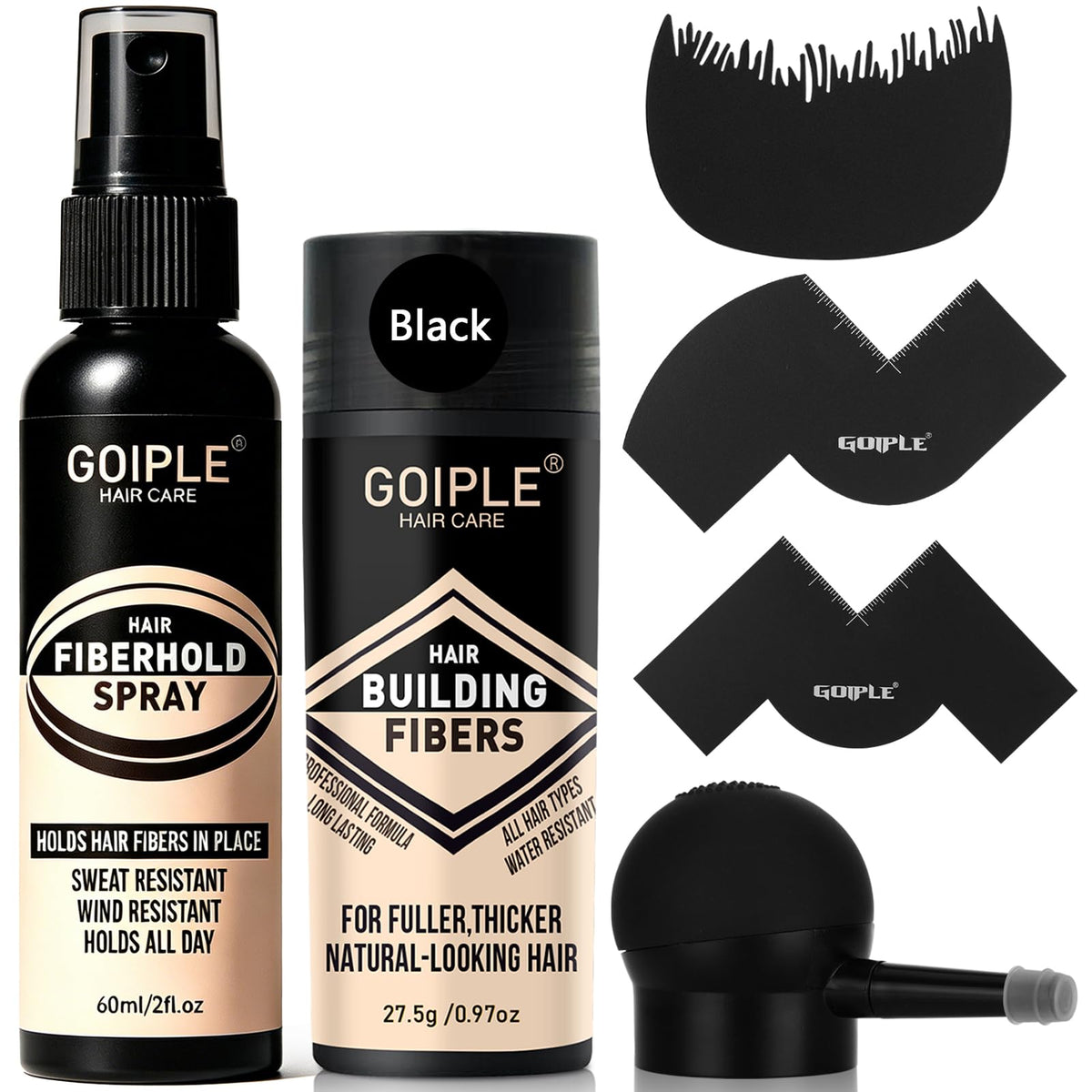 WOZUTUNT front packaging showing complete fiber and spray kit for natural coverage