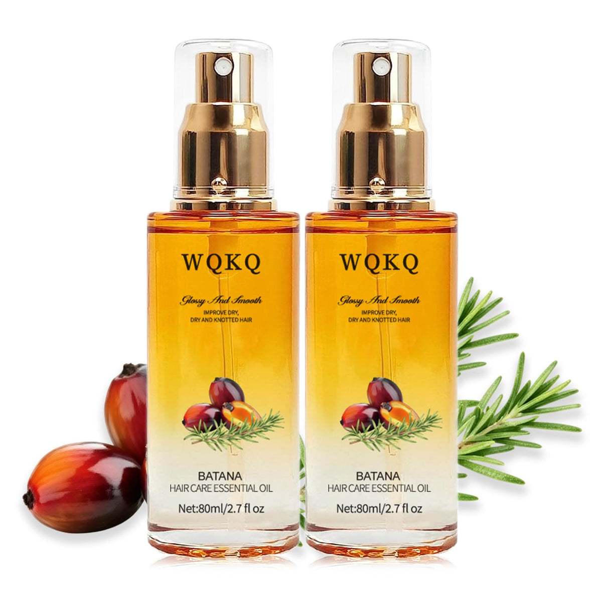 WQKQ front packaging showing two 5.4 fl oz spray bottles for easy hydration