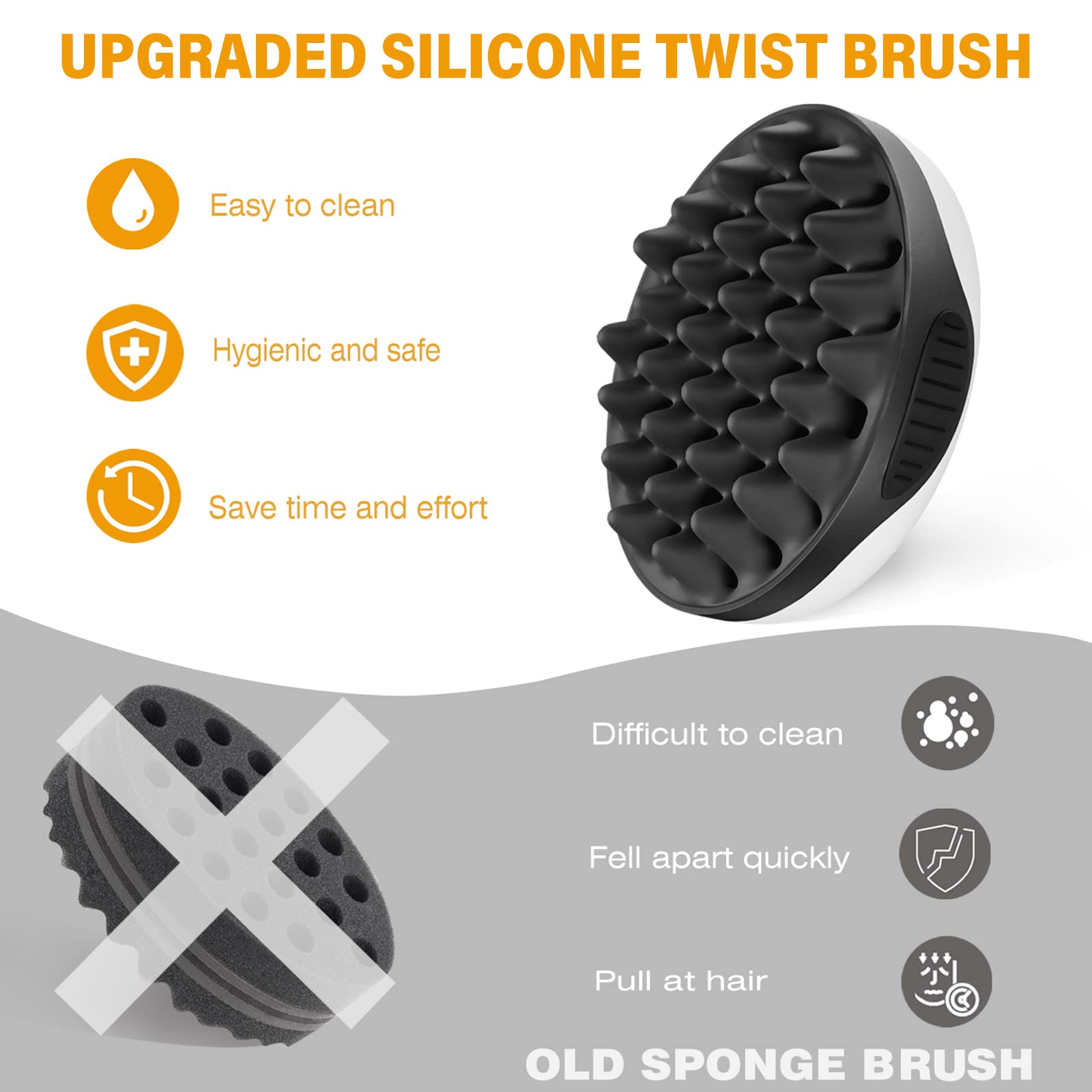 WTTORDE brush in hand for size comparison and easy portability
