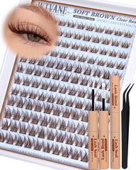 wtvane front packaging showing brown lash clusters and kit contents benefit easy identification