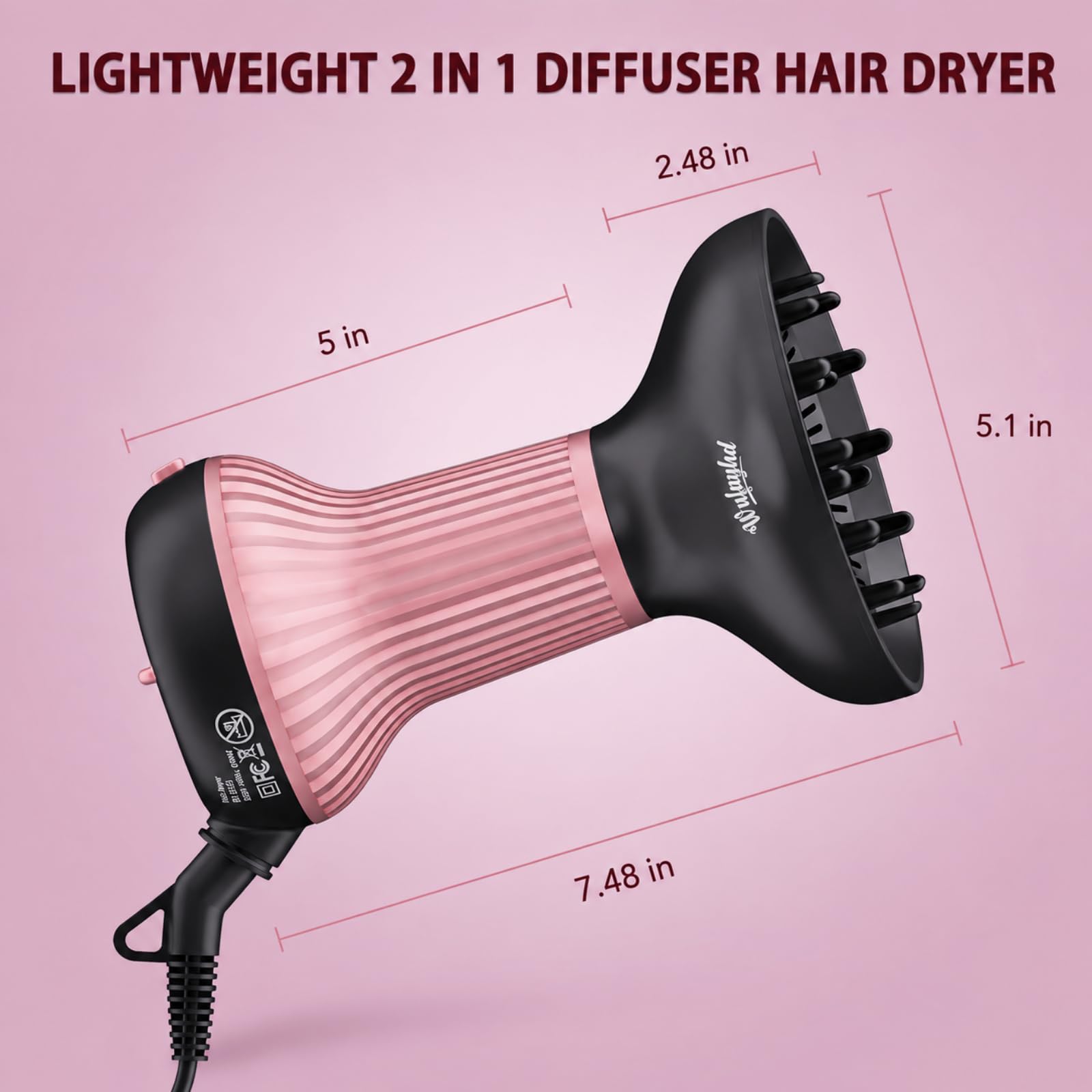 WUFAYHD rear label and ALCI plug showing safety protection feature