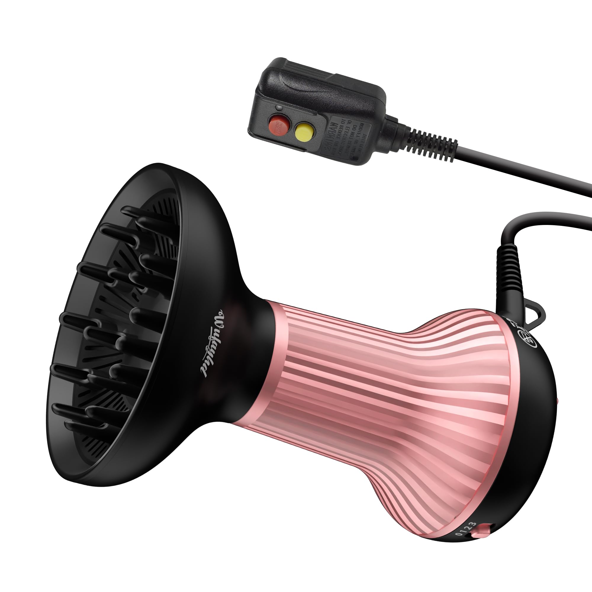 WUFAYHD front view showing diffuser and dryer for defined curls
