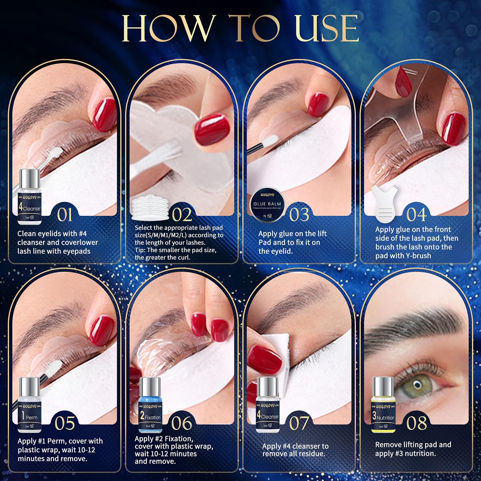 WUGOYU on-model showing lifted lashes and natural curl benefit
