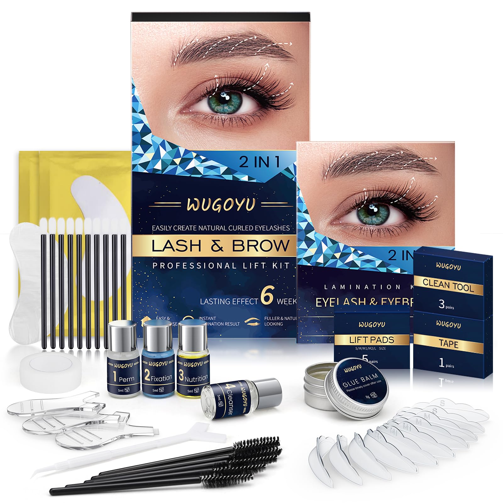 WUGOYU front packaging showing full 2-in-1 kit for quick salon setup