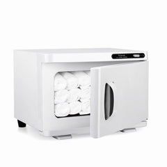 Wuissvnb front view showing compact white towel warmer and professional look