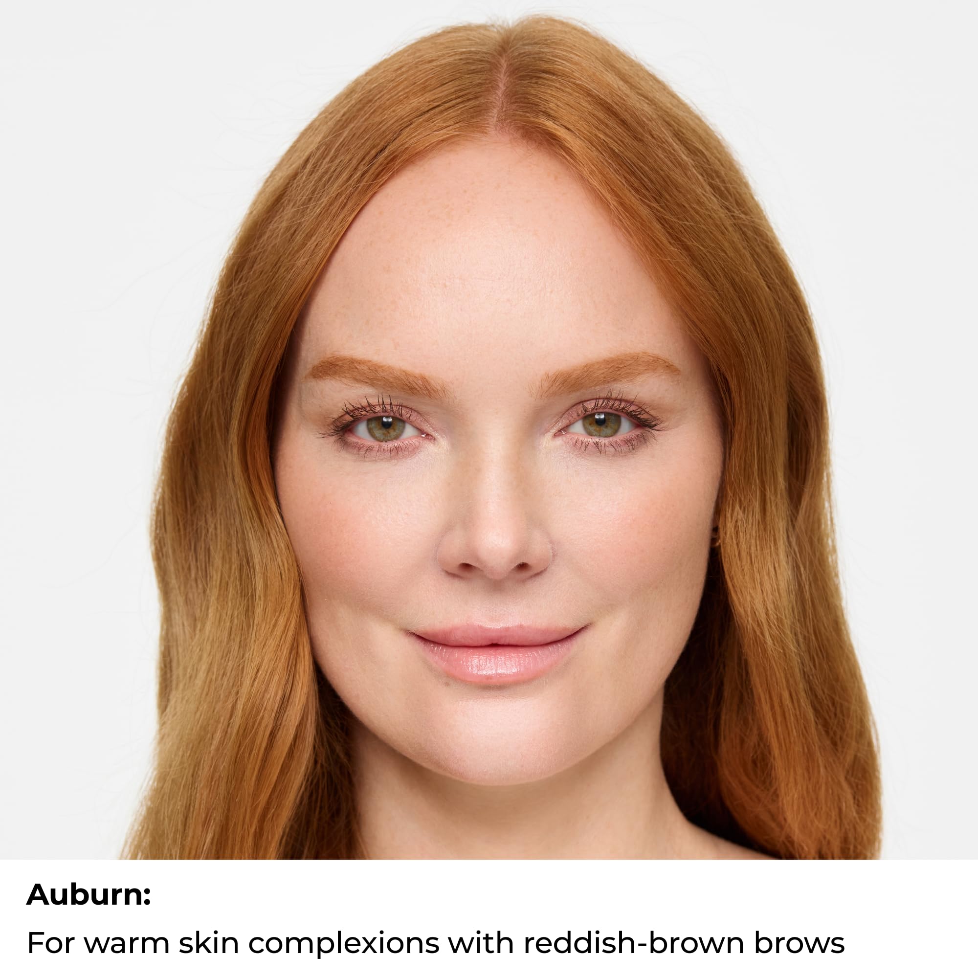 WUNDERBROW swatches on skin illustrating auburn tint and buildability