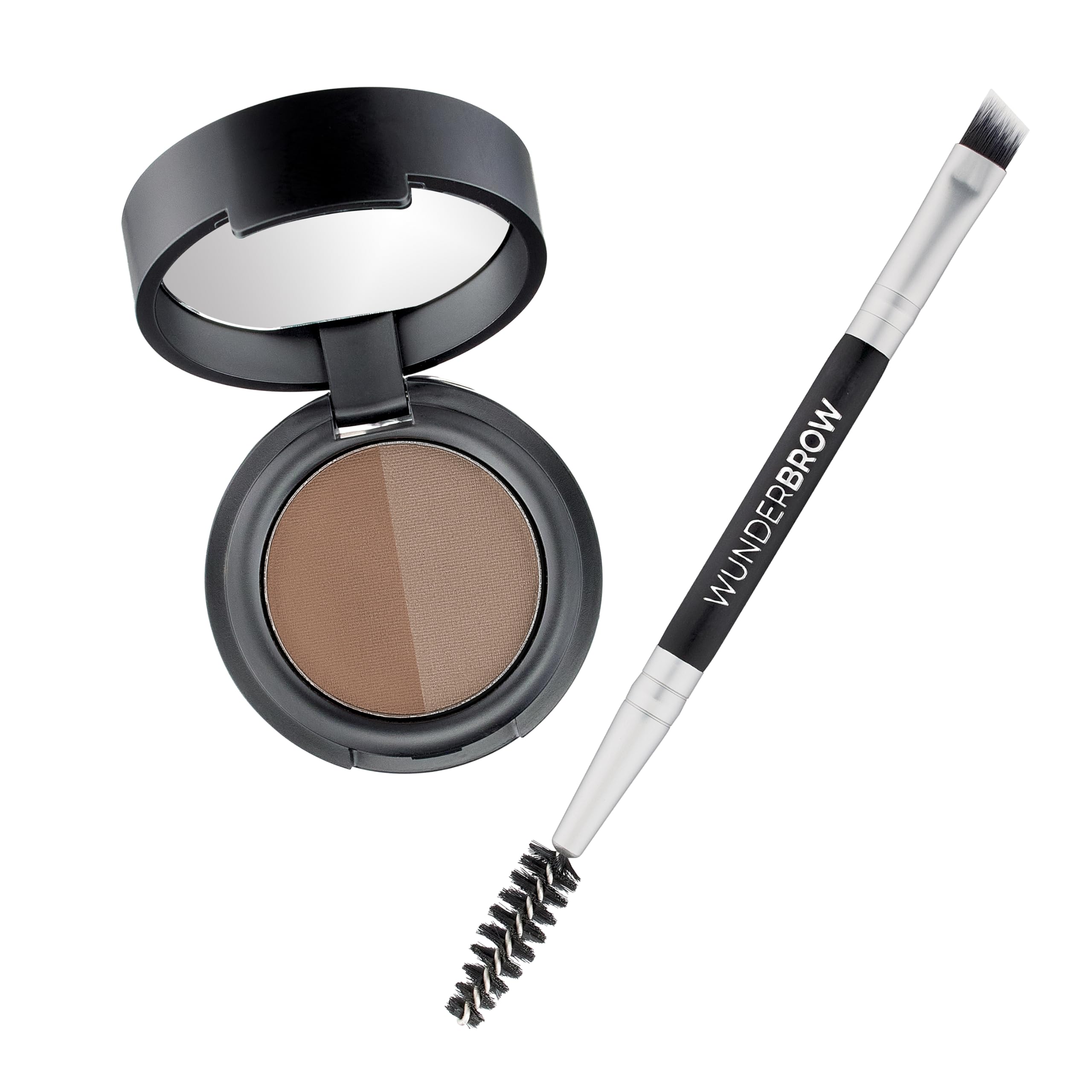 WUNDERBROW compact front view showing sleek packaging and portable design benefit