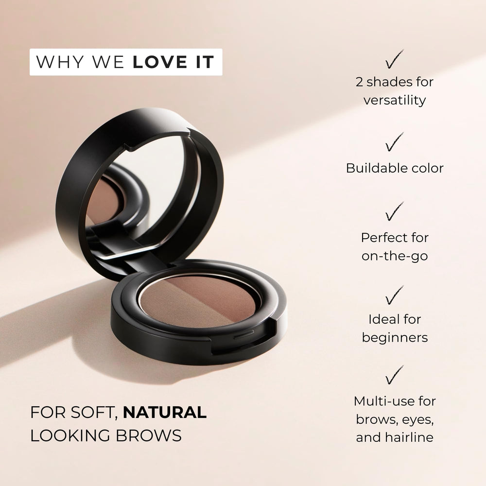 WUNDERBROW close-up of two Brunette shades for customizable colour benefit