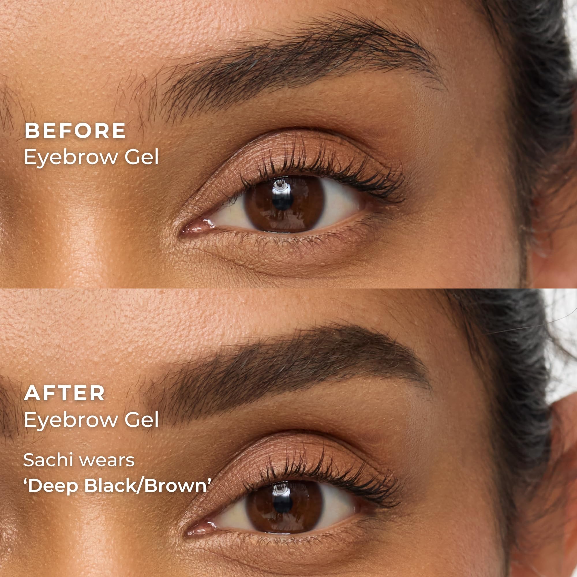WUNDERBROW double-ended brush detail with angled brush and spoolie for precise shaping