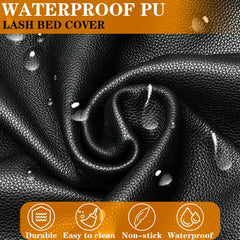 WUSOUPU close-up of PU texture highlighting water resistance and easy-clean benefit