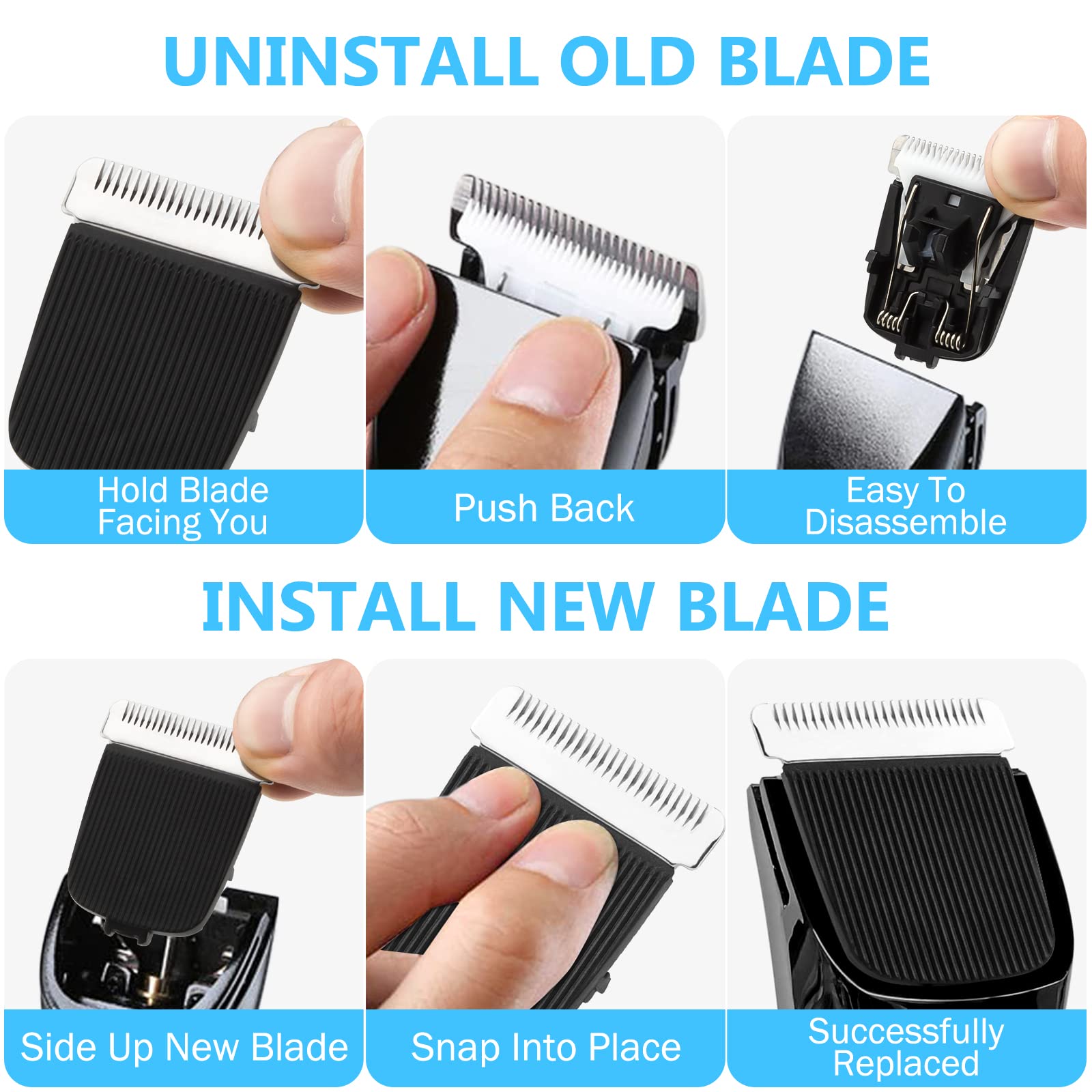 Wusuker replacement blade fitted in trimmer head for proper alignment