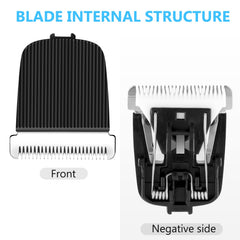 Wusuker blade being snapped into a Manscaped trimmer for easy install