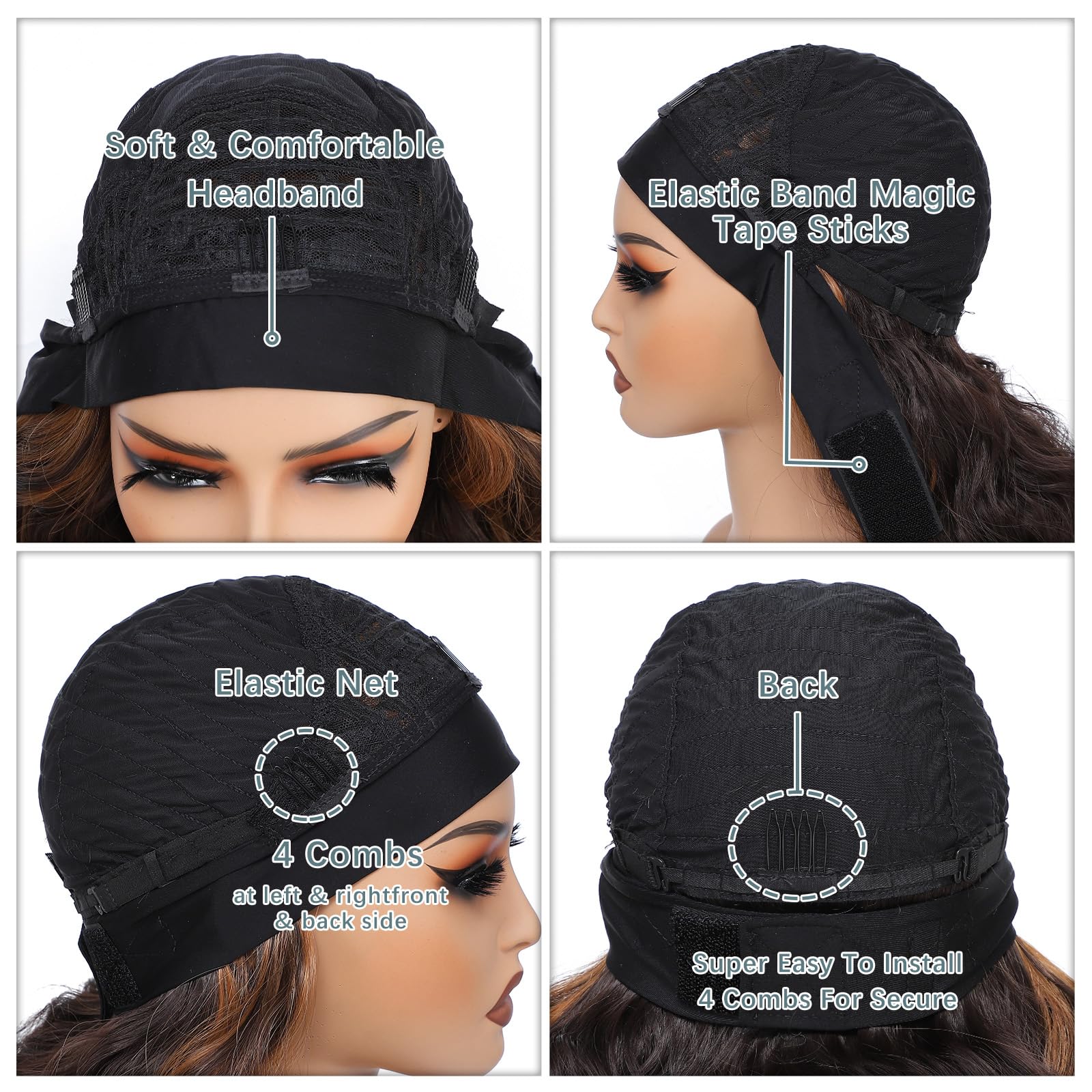 xccoco model wearing the 24 inch headband wig outdoors showing instant styled look benefit