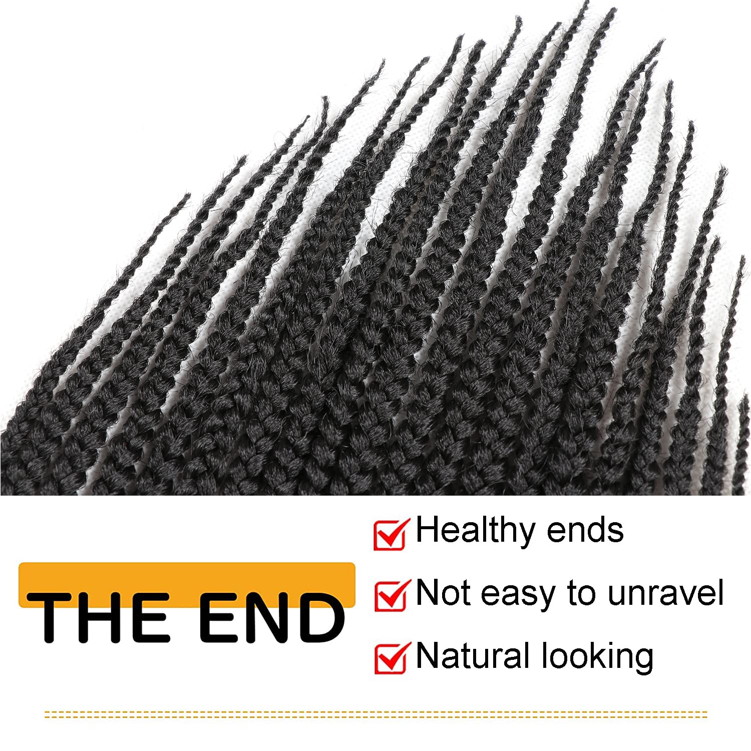 XCHSLB hand holding braid bundles for scale to judge length and fullness