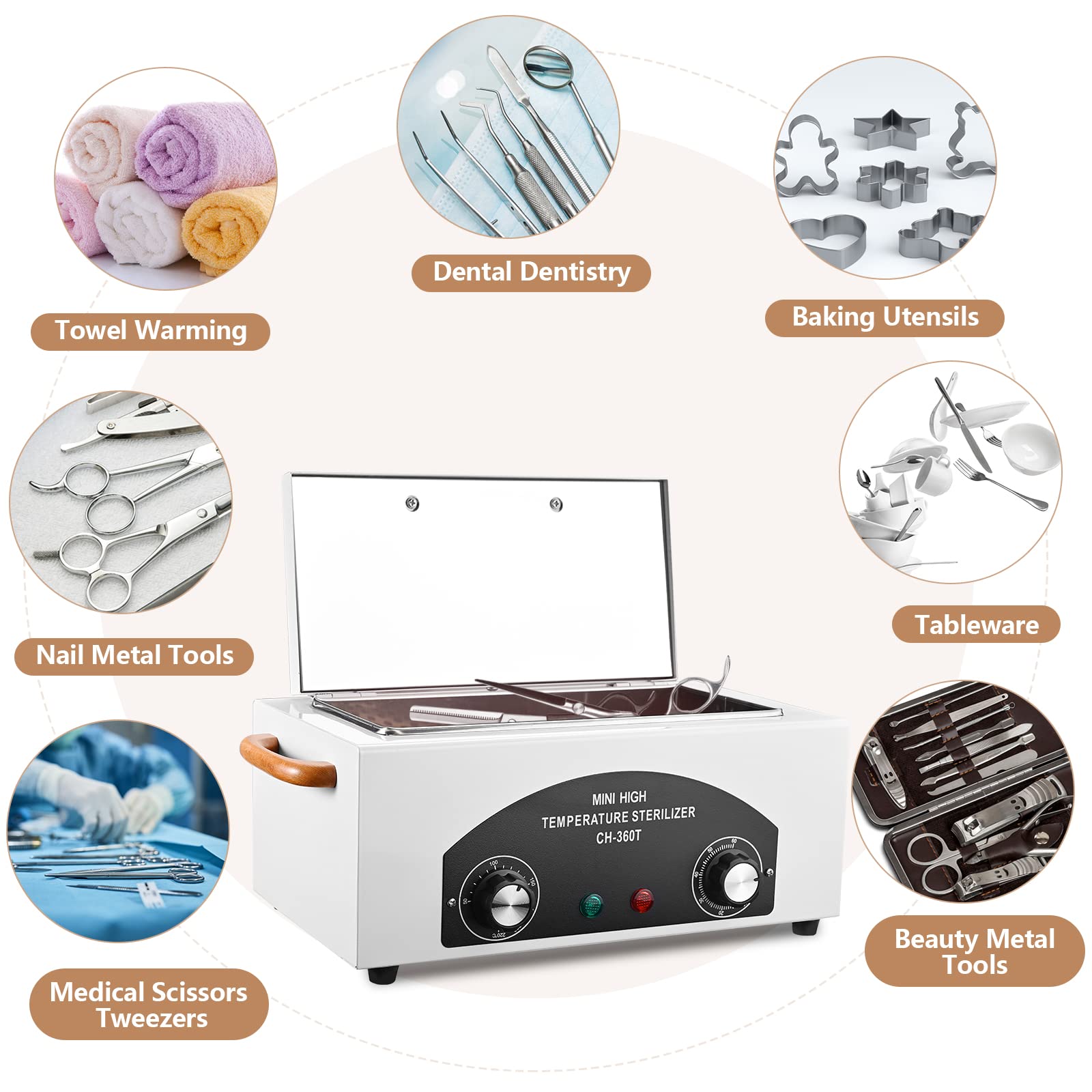 XESSCARE open chamber with metal tools inside demonstrating even dry heat sanitation benefit