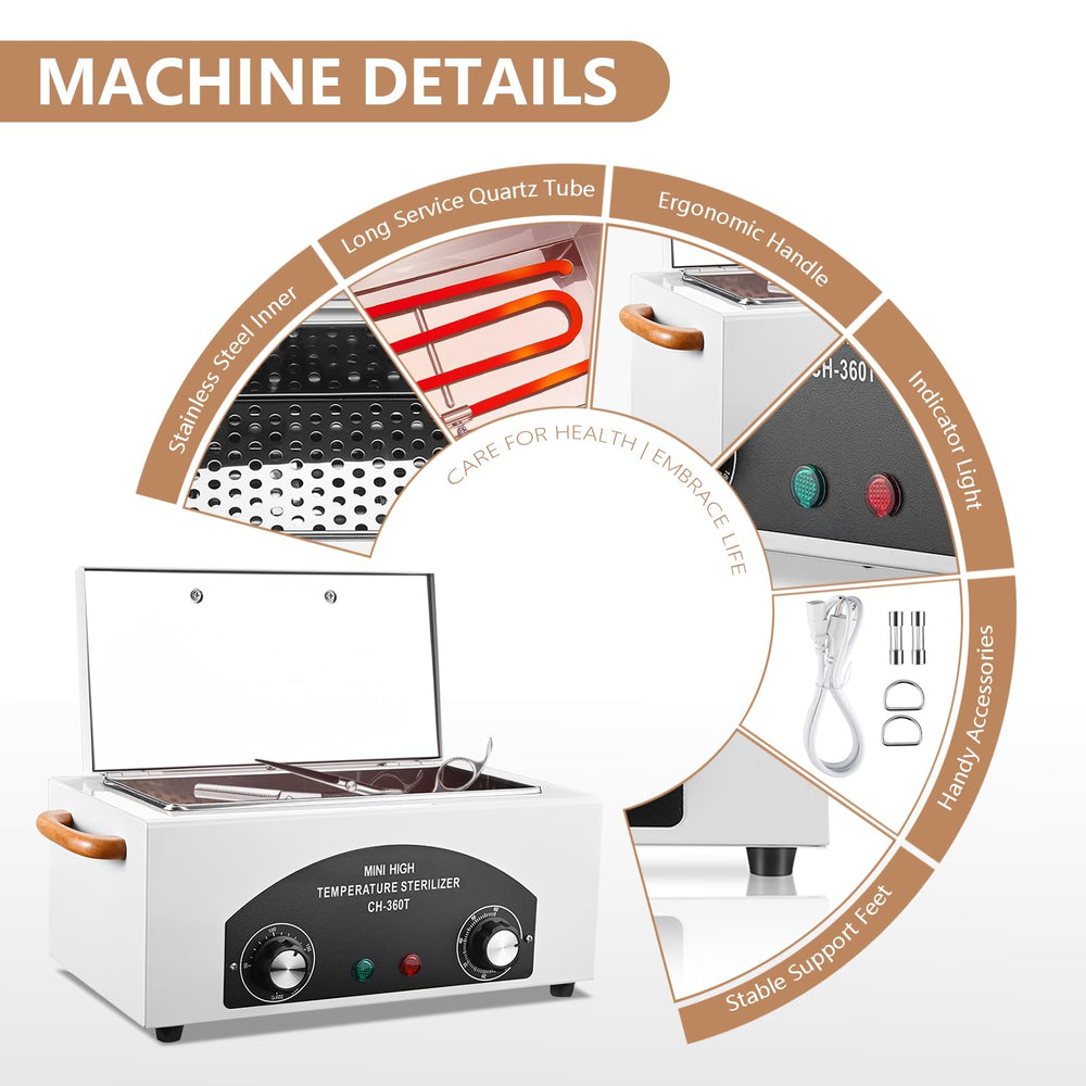 XESSCARE temperature and timer dial detail enabling precise heat control for correct cycles