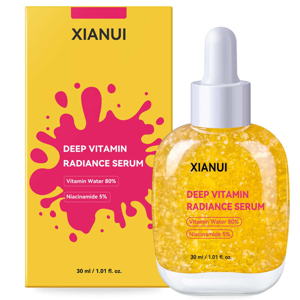 XIANUI front packaging showing bottle and box, highlights radiance benefit