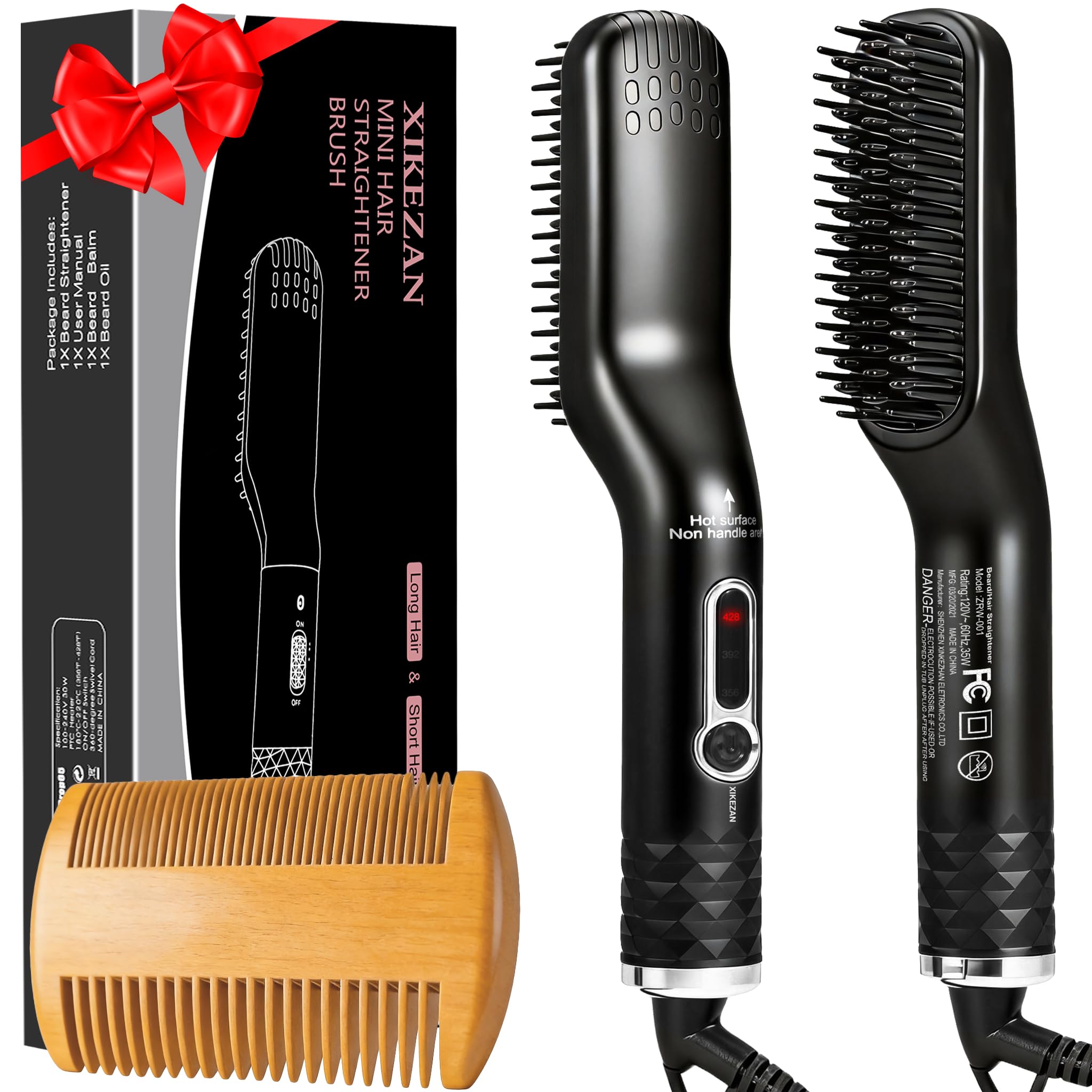 XIKEZAN front view straightener showing compact travel-ready design and convenience