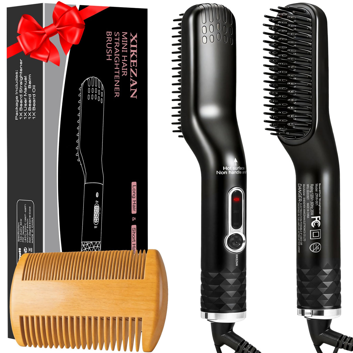 XIKEZAN front view straightener showing compact travel-ready design and convenience