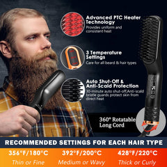 XIKEZAN full grooming kit laid out to show included oils, balm, comb, brush, scissors