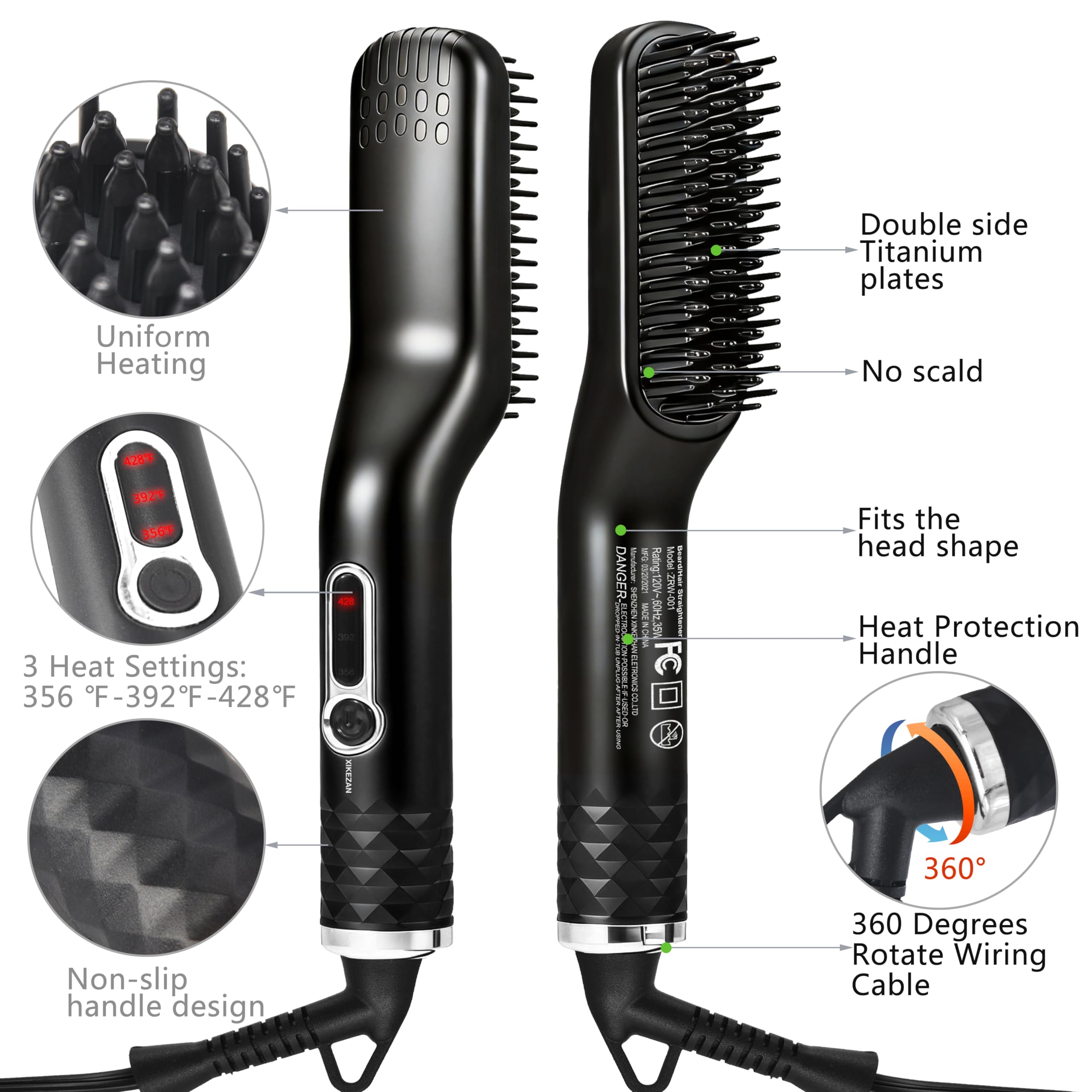XIKEZAN on bathroom counter with accessories showing complete daily grooming kit