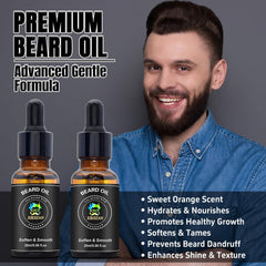 XIKEZAN two beard oil bottles and styling balm demonstrating hydration benefits