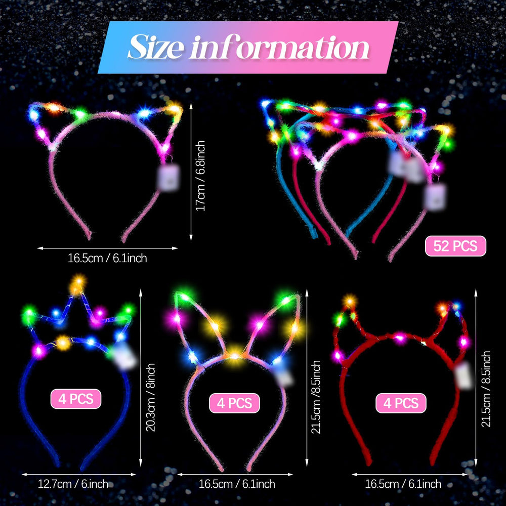 Xinnun cat ear close-up showing LED detail and bright glow