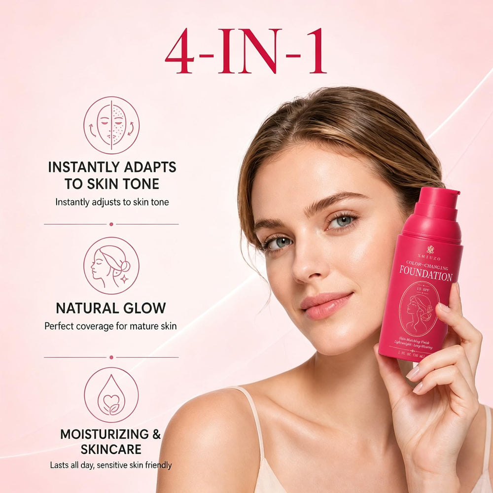 xmiuzo coverage before after comparison showing blurring effect, reduces visible redness