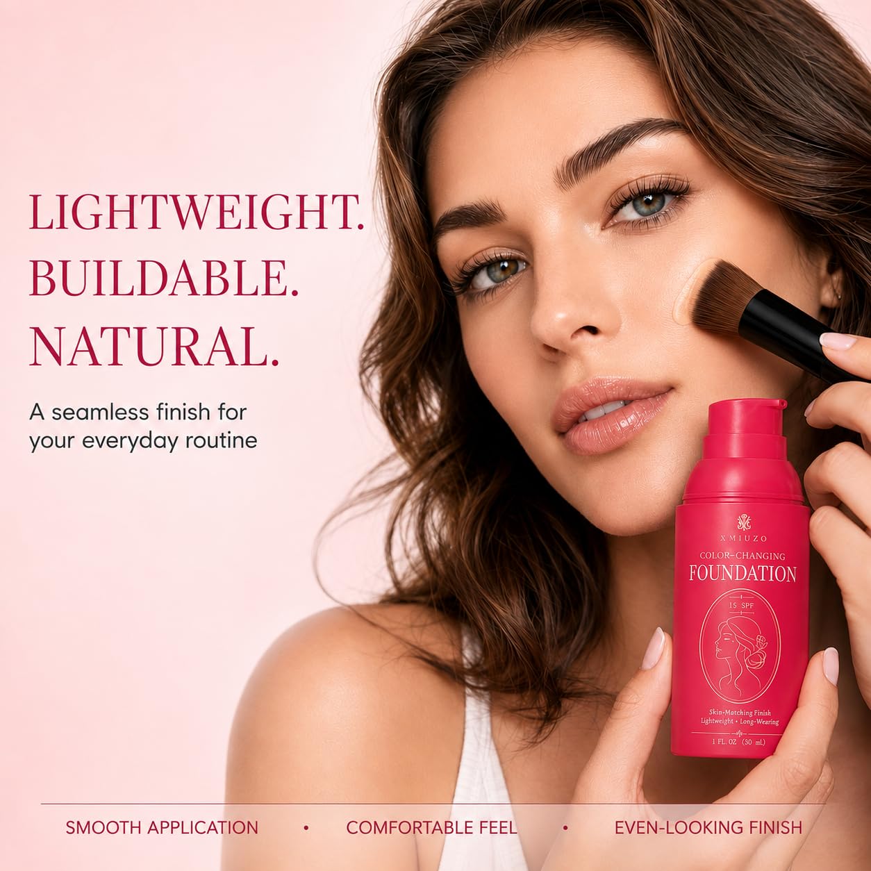xmiuzo label spf15 and product claims emphasizing protection, supports daily sun care