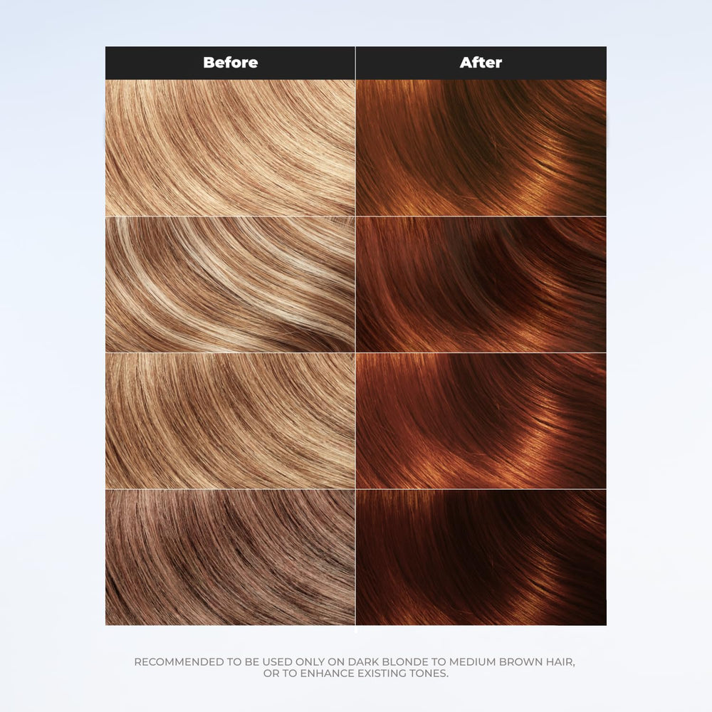 XMONDO applying mask to a hair strand for even color and added shine