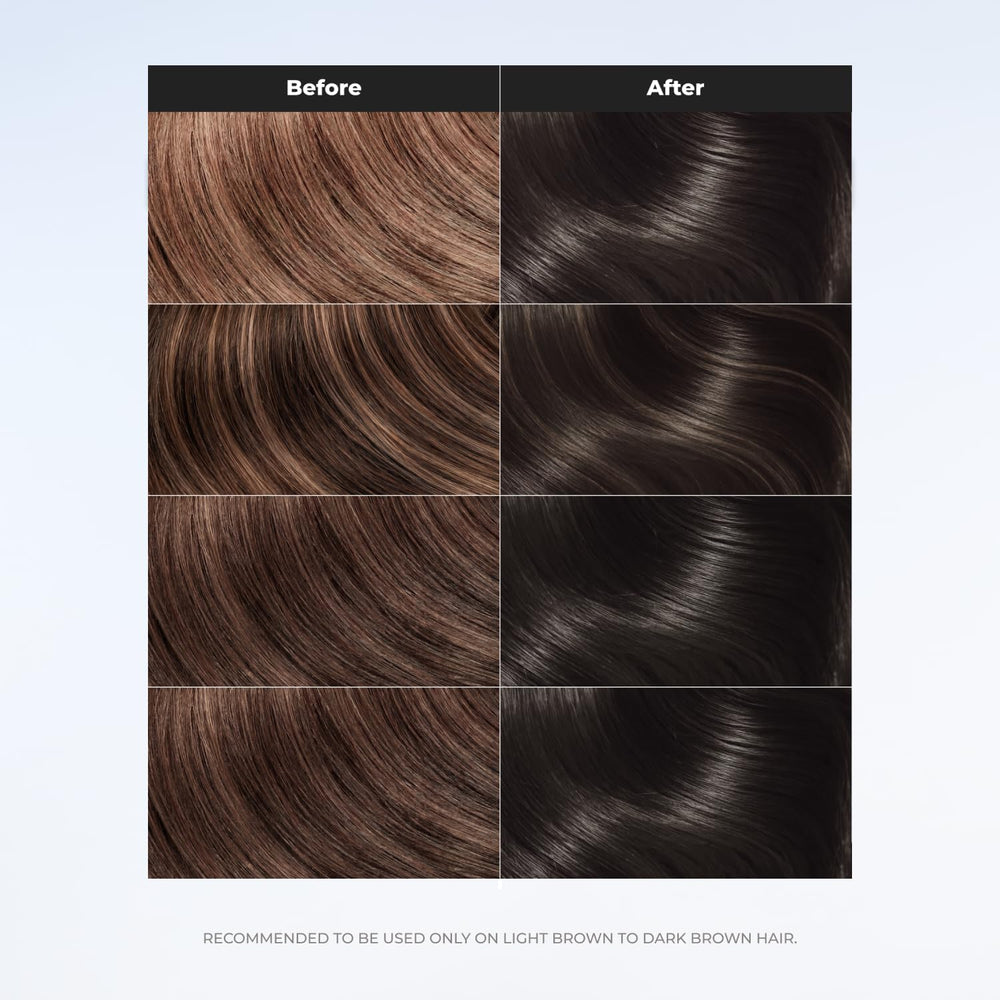 XMONDO combed-through hair after mask showing smoother, detangled strands