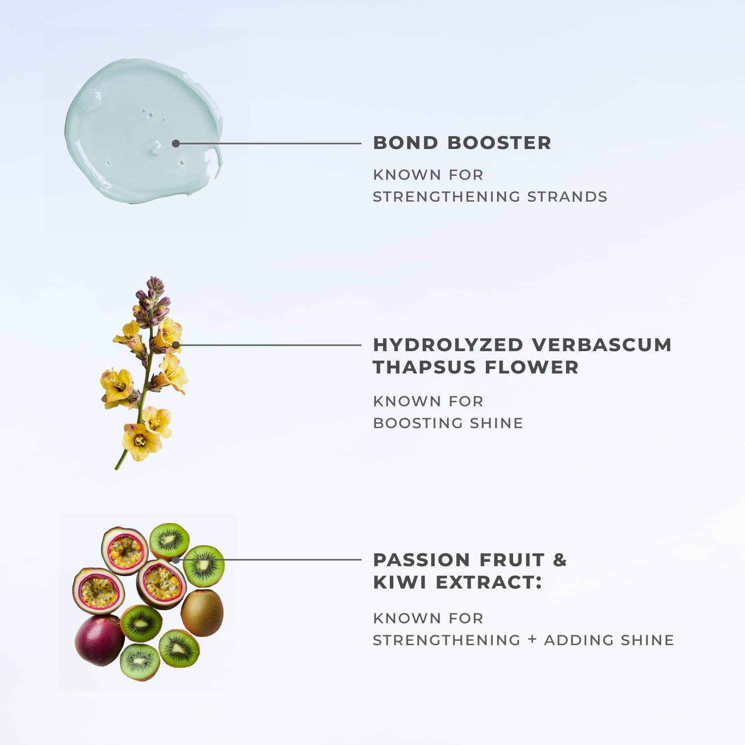 XMONDO before and after hair showing increased gloss and smoother finish benefit