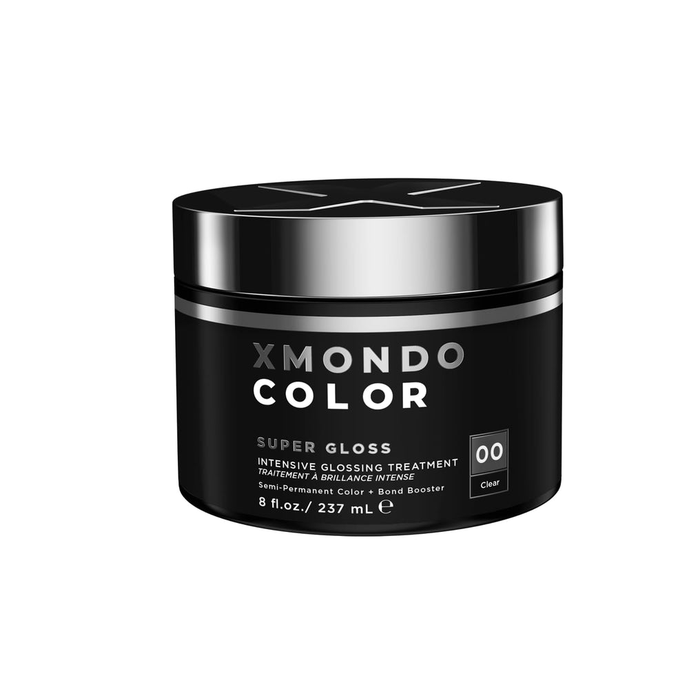 XMONDO clear gloss bottle front view shows clean design and high-shine benefit