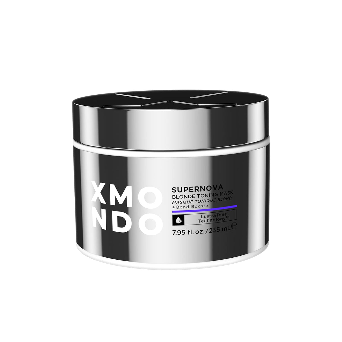 XMONDO jar front view showing product branding and clean packaging benefit