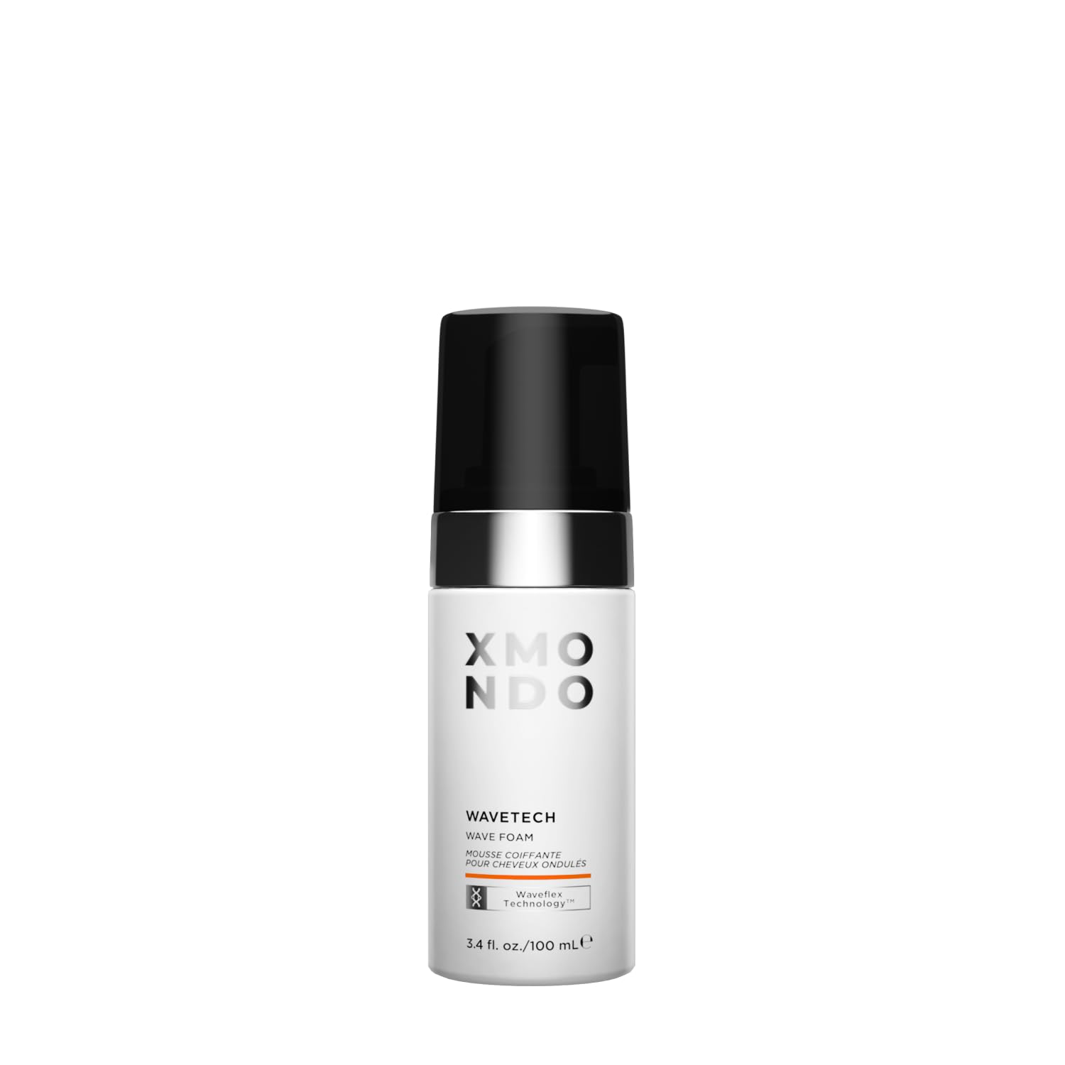 XMONDO front packaging showing travel-size 3.4 oz and benefit of defined waves