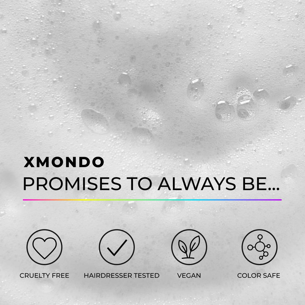 XMONDO label ingredients view showing vegan and cruelty-free formula benefit