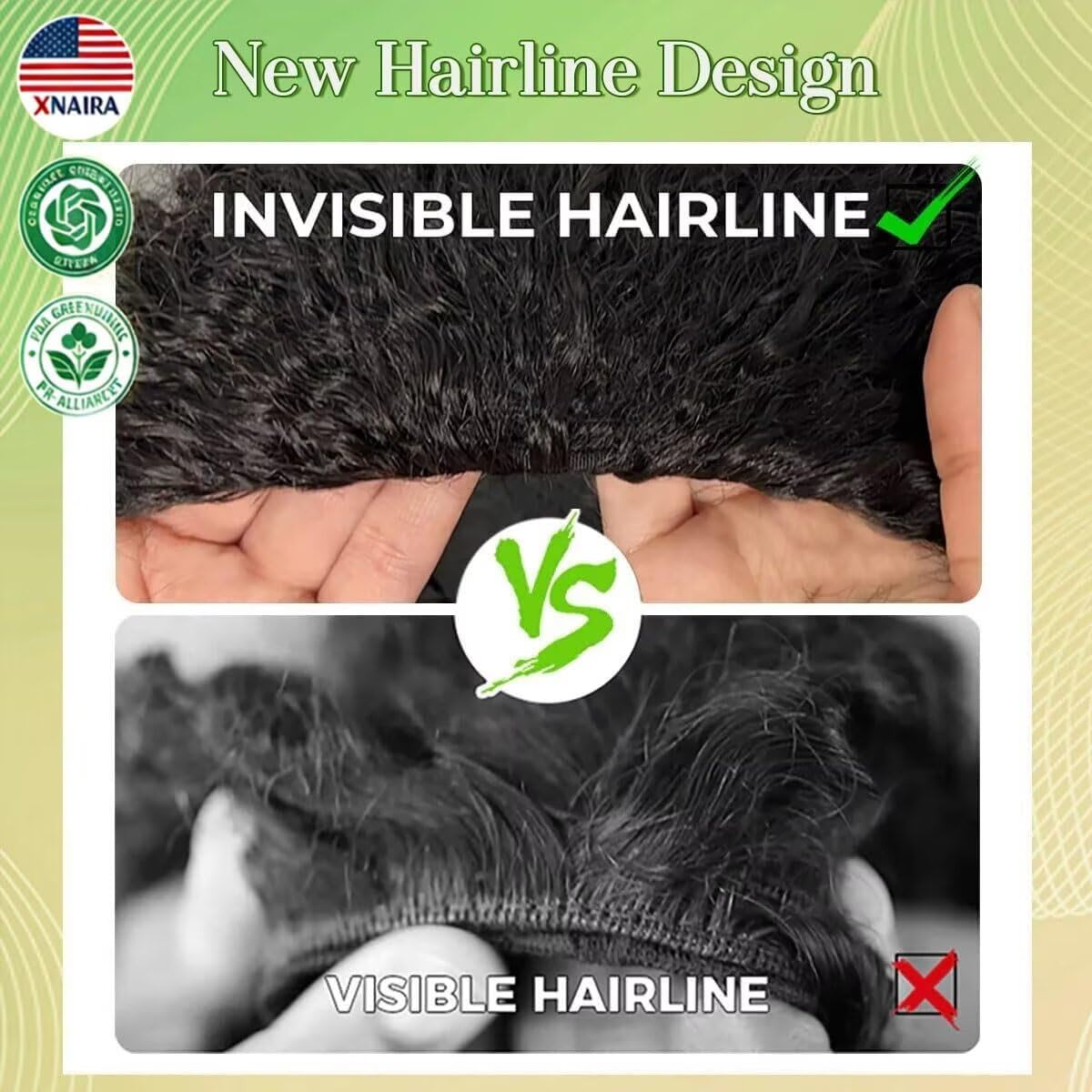 XNAIRA worn half-up hairstyle demonstrating easy glueless styling convenience