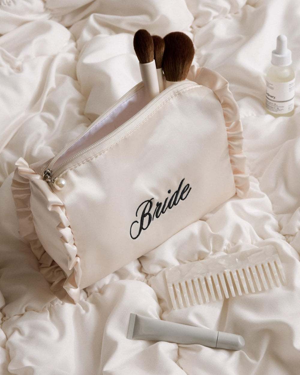 xo, Fetti ruffle side detail showing texture, feminine styling enhances photos
