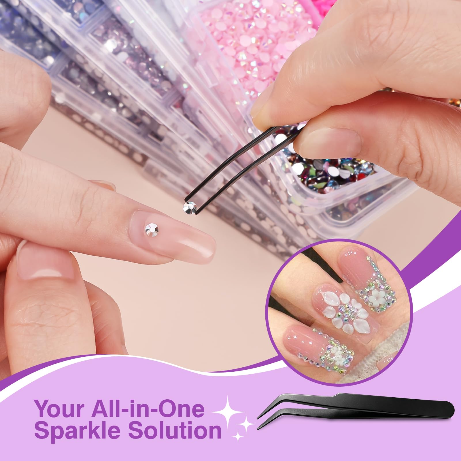 XSEINO rhinestones applied to a phone case showing durable decorative finish