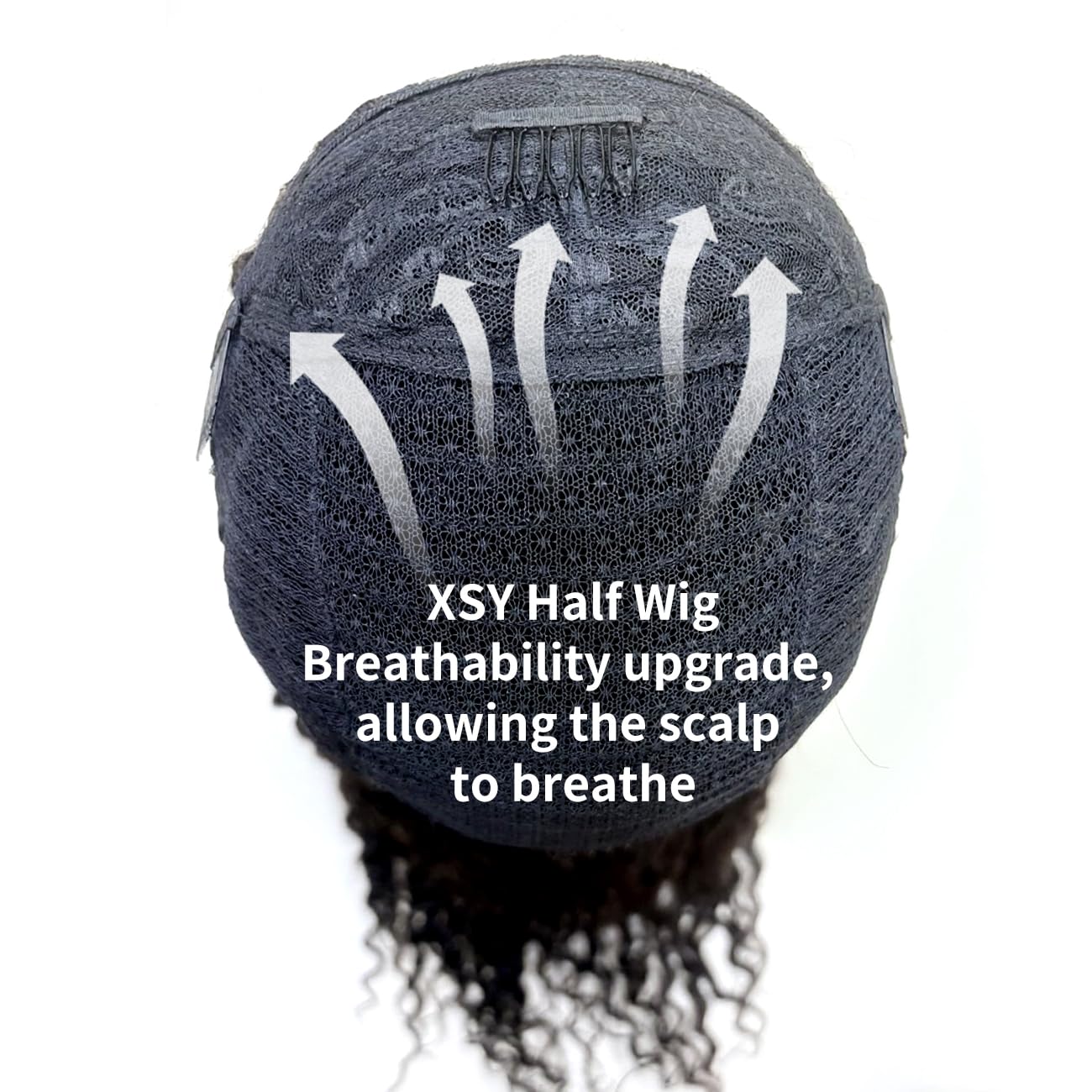XSY half wig worn as headband style for quick fashionable look