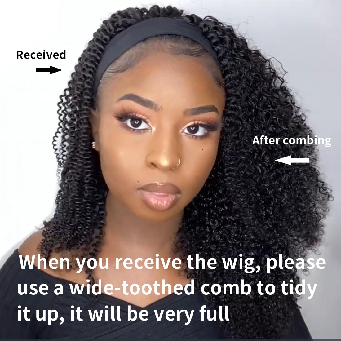 XSY close-up of kinky curly texture highlighting soft unprocessed hair and definition