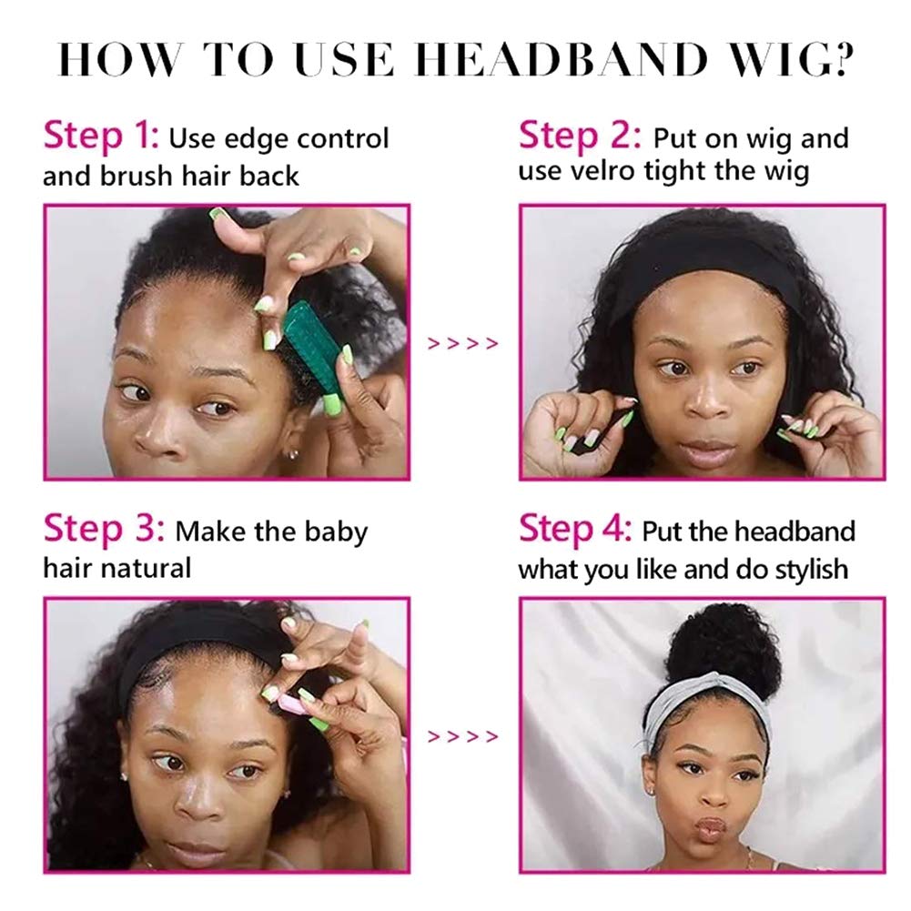 XSY packaging open with wig cap, headband, and eyelashes included for ready wear