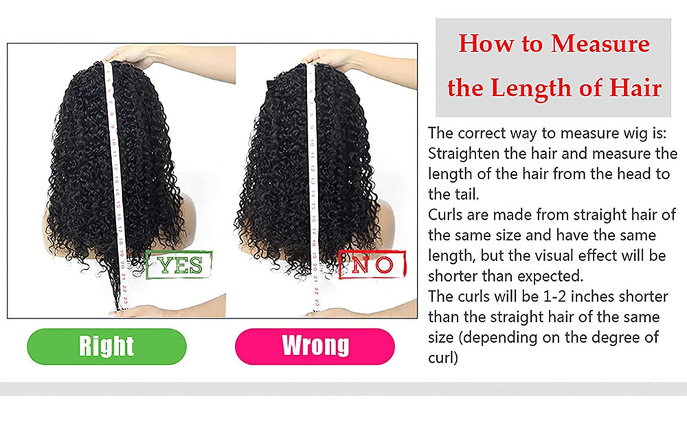 XSY wig beside measuring tape to show accurate 24-inch length and volume