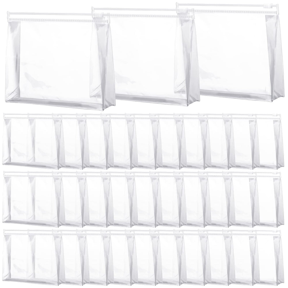 Xuniea front view of clear pouch pack showing neat bulk supply and organization